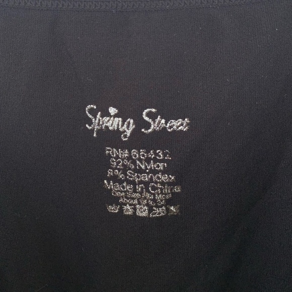 Spring Street Black Spandex Cami Undergarment OS - Picture 3 of 5